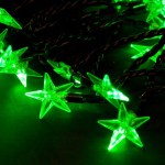 Светодиодная гирлянда Звёзды - Зелёные