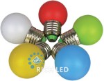Светодиодная лампа для Белт-лайта Rich LED, 1 Вт, цоколь Е27, d=45 мм, RGB,