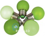 Светодиодная лампа для Белт-лайта Rich LED, 1 Вт, цоколь Е27, d=45 мм, зеленая,