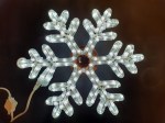 Светодиодная снежинка Rich LED, белая, дюралайт на металлокаркасе, 40 см, 144 LED, 220 B.