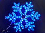 Светодиодная снежинка Rich LED, синий, дюралайт на металлокаркасе, 40 см, 144 LED, 220 B.