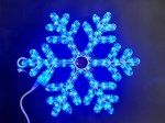 Светодиодная снежинка Rich LED, синий, дюралайт на металлокаркасе, 40 см, 144 LED, 220 B.