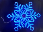 Светодиодная снежинка Rich LED, синий, дюралайт на металлокаркасе, 70 см, 360 LED, 220 B.
