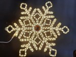 Светодиодная снежинка Rich LED, теплый белый, дюралайт на металлокаркасе, 70 см, 360 LED, 220 B.