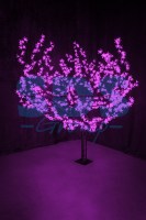 Светодиодное дерево Сакура, высота 1, 5м, диаметр кроны 1, 8м, фиолетовые светодиоды, IP 54, понижающий трансформатор в комплекте, NEON-NIGHT
