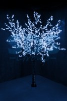Светодиодное дерево Сакура, высота 2, 4м, диаметр кроны 2, 0м, синие светодиоды, IP 64, понижающий трансформатор в комплекте, NEON-NIGHT