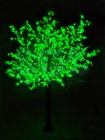 Светодиодное дерево Сакура, высота 3, 6м, диаметр кроны 3, 0м, зеленые светодиоды, IP 54, понижающий трансформатор в комплекте, NEON-NIGHT