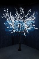 Светодиодное дерево Сакура, выстота 2, 4м, диметр кроны 2, 0м, белые светодиоды, IP 54, понижающий трансформатор в комплекте, NEON-NIGHT