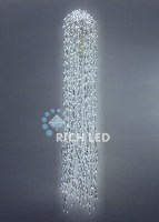 Светодиодные Дреды Rich LED, 150 см, белые, соединяемые, 288 LED, белый провод