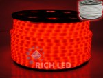 Светодиодный дюралайт Rich LED, 2-х проводной, матовый, красный, кратность резки 1 метр, диаметр 13 мм, 220 В,100 м.