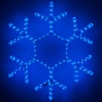 Светодиодный мотив Фигура Снежинка 85 x 97 см - Синий