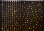 Светодиодный занавес (дождь) Rich LED 2*3 м, влагозащитный колпачок, мерцающий, желтый, белый провод,