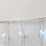 Занавес ALEDUS 2x1.5 м, белый провод, ПВХ, белый, с мерцанием