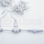Занавес ALEDUS 2x3 м, белый провод, ПВХ, белый, с мерцанием