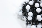 LED-PLR-100-15M-25MM-240V-WW/BL-W/O белая Т./черный провод, соединяемая (без шнура) шарик D25