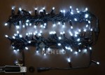 Светодиодная гирлянда Rich LED 10 м, 100 LED, 220 В, соединяемая, влагозащитный колпачок, белая, черный провод,