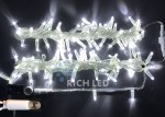 Светодиодная гирлянда Rich LED 10 м, 100 LED, 220 В, соединяемая, влагозащитный колпачок, белая, прозрачный провод,