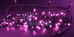 Светодиодная гирлянда Rich LED 10 м, 100 LED, 24 В, соединяемая, фиолетовая, мерцающая, черный провод,