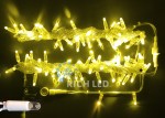 Светодиодная гирлянда Rich LED 10 м, 100 LED, 24В, соединяемая, влагозащитный колпачок, желтая, прозрачный провод,