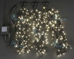 Светодиодная гирлянда Rich LED 3 Нити по 20 м с 2-х канальным контр., 600 LED, 24 В, теплая белая, черный провод,