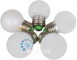 Светодиодная лампа для Белт-лайта Rich LED, 2 Вт, цоколь Е27, d=45 мм, белая