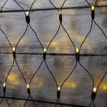 Светодиодная сеть ALEDUS 2х2 м, черный провод, ПВХ, теплый белый, без мерцания