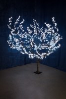 Светодиодное дерево Сакура, высота 1, 5м, диаметр кроны 1, 8м, белые светодиоды, IP 54, понижающий трансформатор в комплекте, NEON-NIGHT